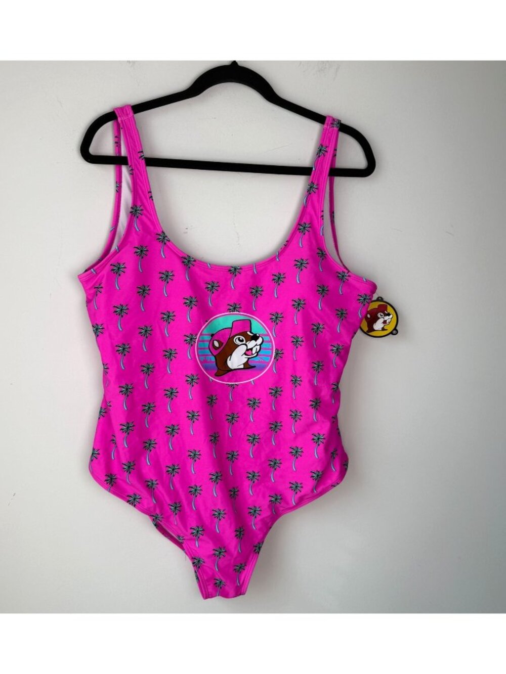 Buc-ees NWT Womens Palm Tree One Piece Swimsuit Size XL